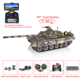 Customized Ver Henglong 1/16 TK7.0 Russian T90 Remote Controlled Ready To Run Tank 3938 W/ 360 Turret Metal Road Wheels FPV