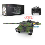 2.4Ghz Henglong 1/16 TK7.0 Plastic Leopard2A6 Ready To Run Remote Controlled Tank 3889 W/ 360 Turret Tracks Sprockets Idlers