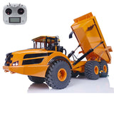 XDRC Metal 1/14 6x6 RC Articulated Truck Car Radio Controlled Hydraulic Dumper Construction Vehicle PNP Model Light Sound System