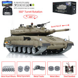 Heng Long Remote Control Tank 1/16 IDF Merkava MK IV Professional Edition RC Tanks Barrel Recoil Radio Battery RTR Toys Model