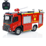 1/14 4x2 RC Fire Vehicles Radio Control Fire Fighting Truck 3-speed Transmission Lighting and Sound System Assembled and Painte