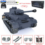 1/16 Scale TK7.0 Upgraded Henglong Panzer IV F2 RTR RC FPV Model Tank 3859 360 Turret Tracks Sprockets Idlers Road Wheels