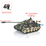 1/16 Scale TK7.0 Henglong Plastic King Tiger Remote Controlled Ready To Run Tank 3888A 360 Turret Barrel Recoil Steel Gearbox