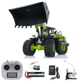 XDRC 1/14 Scale Metal Hydraulic RC Loader WA470 Remote Control Wheeled Trucks RTR Model W/ Light Sound Radio Battery