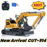 1/14 RC Hydraulic Excavator 914 5-ways Valve Metal Remote Control Digger Model Innovative Hydraulic Valve Painted and Assembled