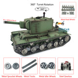 1/16 Scale TK7.0 2.4Ghz Henglong Soviet KV-2 Gigant Ready To Run Remote Controlled Tank 3949 Metal Road Wheels Barrel Recoil