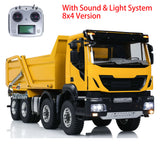 1/14 Metal Hydraulic Flip-over Cover RC Tipper Truck 8x4 Remote Control Dump Car Motor ESC Servo I6S Radio