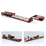 128CM 1/14 4 Axles RC Heavy Trailer DG-999 CNC Gooseneck Trailers for Tractor Truck Assembled and Painted WITH Light System