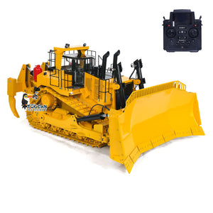 1/10 Giant Hydraulic RC Bulldozer D11T Heavy Duty PL18EV Remote Control Dozers 5-way Directional Valve System