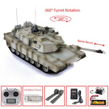 2.4Ghz Heng Long 1/16 Full Metal Chassis Ready To Run Radio Controlled IR TK16 Tank 3918 M1A2 Abrams Open Fire Smoking Flash 360