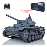 2.4Ghz Henglong 1/16 Scale TK7.0 Plastic Version German Panzer III L RTR RC Model Tank 3848 with 360 Turret Smoke Sound BB IR