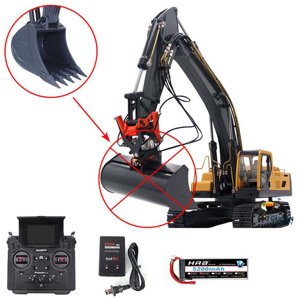 1/14 RC RTR Hydraulic Excavator EC360 JDM V2 Upgraded Digger Model with Sound & Light Systems Three-way directional valves Battry