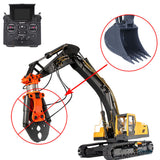 1/14 RC Hydraulic Excavator EC360 JDM V2 Upgraded Painted Digger Assembled Model with Sound & Light Systems Radio Motor Servo ESC