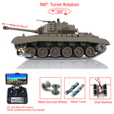 1/16 Scale TK7.0 Upgraded Henglong M26 Pershing Ready To Run Remote Controller Model Tank 3838 Barrel Recoil BB IR Sound FPV