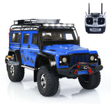 1/10 Blue Crawler Racing Car 4x4 Off-road RC RIR Climbing Vehicle P411 Lights Sound Smoking Winch ESC 540 Brushed Motor Servo