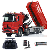 1:14 10x10 Metal RC Hydraulic Dump Car Remote Control Crane Full Dumper Trucks 9-Channel Reversing Valve with Light Sound System
