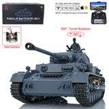 2.4Ghz Henglong 1/16 TK7.0 Plastic Panzer IV F2 RC RTR Model Tank 3859 W/ Steel Gearbox 360 Turret Smoke Sound Tracks FPV