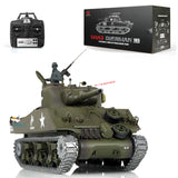 Henglong 1/16 TK7.0 M4A3 Sherman Radio Controlled Ready To Run Tank 3898 Barrel Recoil Metal Tracks Sprockets Idlers Smoke Sound