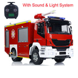 1/14 RC Fire Truck 4x2 Assembled Rescue Fire Vehicle 2-Speed Transmission Light Sound Painted Vehicle