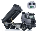 1/14 Hydraulic RC Dump Truck 6x6 Metal Radio Control Tipper Car 3-speed Gearbox with Light Sound System Differential Lock Axles