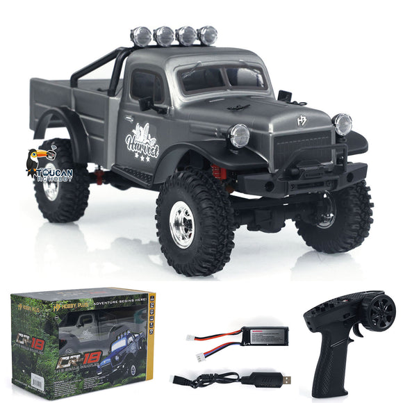 Hobby Plus 4WD 1/18 RC Rock Crawler Car 4x4 CR18 Electric RTR Off-road Vehicles with Motor Servo ESC Light System Controller