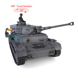 2.4G Henglong 1/16 TK7.0 Plastic German Panzer IV F2 RTR RC BB IR Model Tank 3859 W/ 360 Turret Tracks Sprockets Idlers Sound