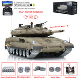 Heng Long Remote Control Tank 1/16 IDF Merkava MK IV Professional Edition RC Tanks Barrel Recoil Radio Battery RTR Toys Model