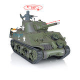 2.4G Henglong 1/16 Scale TK7.0 M4A3 Sherman RTR RC BB IR Tank 3898 Barrel Recoil Plastic Tracks Sprockets Idlers Smoke Sound