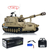 1/16 Tongde RC Tank M109A2 Self-propelled Howitze RTR Infantry Fighting Vehicle with LED Light Smoke Simulation Barrel Elevation