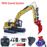 Kabolite 1/18 RC Hydraulic Excavator K961 100S RTR Remote Control Digger Sounds with Ripper Electric Breaker Hammer Claw