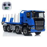 1:14 RC Hydraulic Roll-on Dump Truck 8x8 Radio Control Tipper Car Sounds Lights 3-speed Transmission Differential Lock Axles