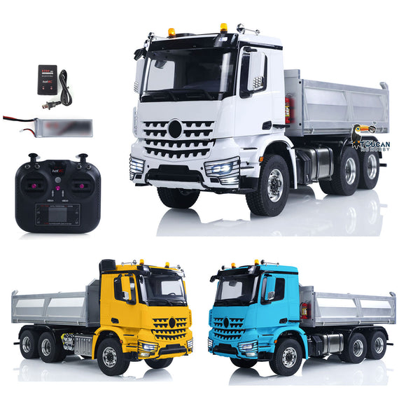 1/14 3348 RTR RC Hydraulic Dumper Metal Chassis 2Speed Gearbox Radio Control Tipper Car Light Sound Radio Battery NO Lock Differential