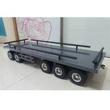 Metal 5 Axles Trailer for 1/14 RC Hydraulic Dump Radio Controlled Truck Tractor Eletric Car Simulation Hobby Model