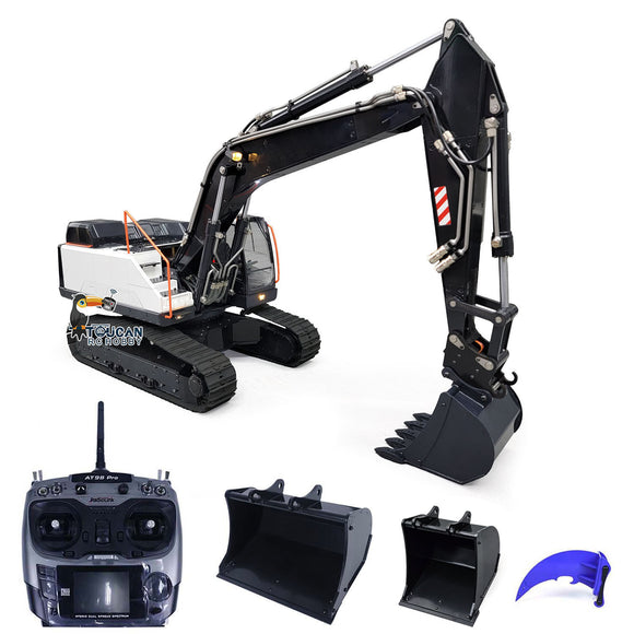 1/14 EC380 Tracked RC Hydraulic Diggers Wireless Controlled Excavator Assembled Model W/ Transmitter Metal Ripper Tiltable Bucket
