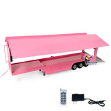 Metal 1/14 RC Mobile Stage Vehicles Remote Controlled Roadshow Trailer Truck for Performance Hobby Model Painted Assembled