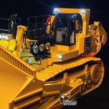 1/14 JDM Model D575 Heavy Hydraulic Bulldozer 575 Painted Assembled Dozer Radio Control Frsky X14 Sounds Lights System