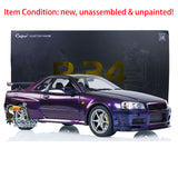 Capo RC Racing Car Model Body Parts Dark Night Purple for 1/8 Limited Edition Drift Vehicles GTR R34 with 2-Speed Transmission