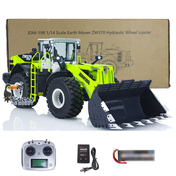 JDModel 198 1/14 RC Hydraulic Equipment Radio Controlled Loaders Ready To Run ZW370 Engineer Electric Car Hobby Model