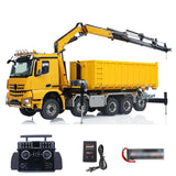 1:14 10x10 Metal RC Hydraulic Dump Car Remote Control Crane Full Dumper Trucks 9-Channel Reversing Valve with Light Sound System