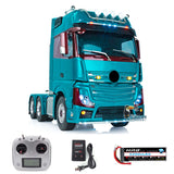 TOUCAN Painted 1/14 RC Tractor Truck for Actros 1851 3363 Remote Control 6X6 Metal Chassis Cars Light