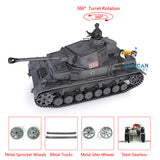 1/16 Scale TK7.0 Upgraded 2.4Ghz Henglong Panzer IV F2 Ready To Run Remote Controlled Tank 3859 W/ 360 Turret Tracks Sprockets