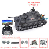 1/16 TK7.0 Customized Ver Henglong Panzer IV F2 RTR RC FPV BB IR Model Tank 3859 Metal Track Wheels W/ 360 Turret Smoke Sound