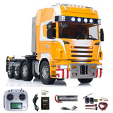 1/14 8x8 RC Tractor Truck RTR R620 Metal Remote Control Cars Assembled and Painted 3-speed Gearbox Light Sound System