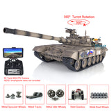 Customized Ver Henglong 1/16 TK7.0 Russian T90 Remote Controlled Ready To Run Tank 3938 W/ 360 Turret Metal Road Wheels FPV