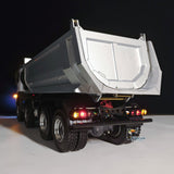 JDM 1/14 Metal RC Hydraulic Dumper 8x8 Dump Truck Remote Control Tipper 2Speed Gearbox Differential Axle JDM-65D