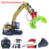 Kabolite 1/18 RC Hydraulic Excavator K961 100S RTR Remote Control Digger Sounds with Ripper Electric Breaker Hammer Claw