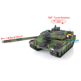 Henglong 1/16 Scale TK7.0 Plastic Leopard2A6 Remote Controlled Ready To Run Tank 3889 W/ 360 Turret Barrel Recoil Smoke Sound