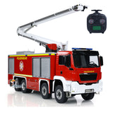 1/14 Remote Control  Fire Truck Metal Chassis Snozzle High-reach Extendable Turret 8x4 RC Vehicle