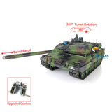 Henglong 1/16 Scale TK7.0 Plastic Leopard2A6 Remote Controlled Ready To Run Tank 3889 W/ Steel Gearbox Barrel Recoil Smoke Sound