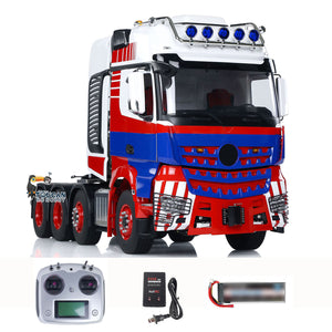 1/14 TOUCAN Painted 8x8 RC Tractor Truck Radio Control Cars Model Heavy Metal Chassis Smoke Unit Sound Light